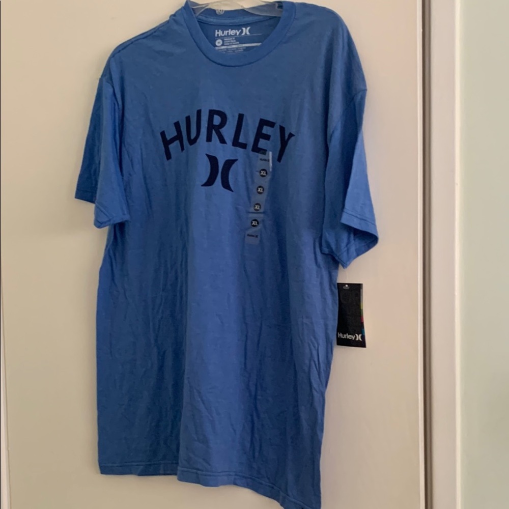 Hurley Blue Short Sleeve Tee Classic Crew Neck